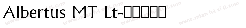 Albertus MT Lt字体转换